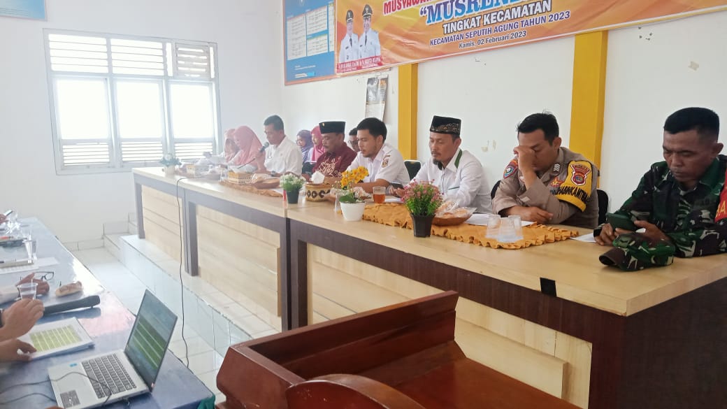 Musyawarah Perencanaan Pembangunan (MUSRENBANG) Tingkat Kecamatan Tahun 2023 di Aula Kecamatan Seputih Agung (Kamis, 02 Februari 2023)