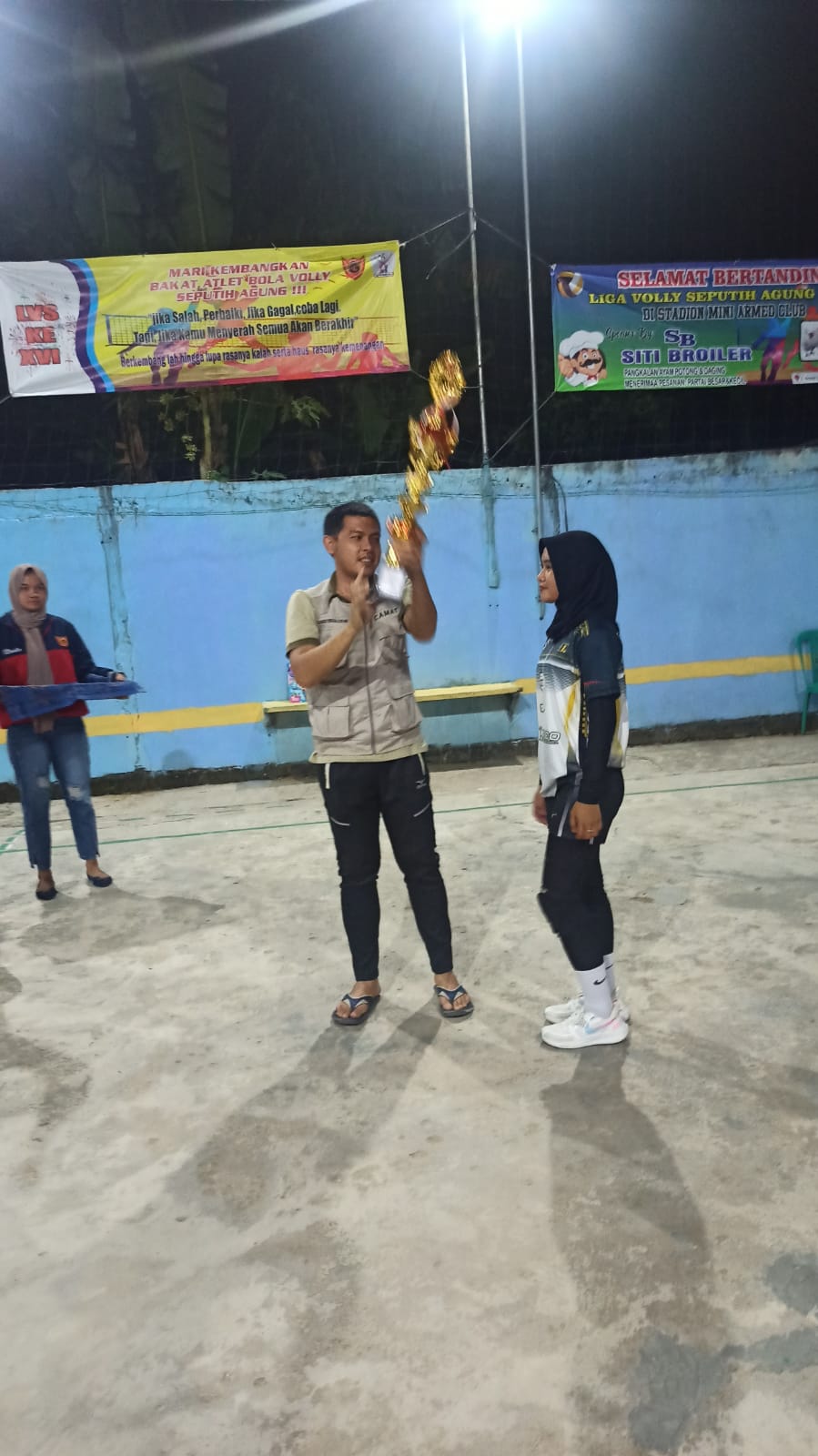 Penutupan Liga Volly di Lapangan Armed Kampung Simpang Agung (Senin, 20 Maret 2023)