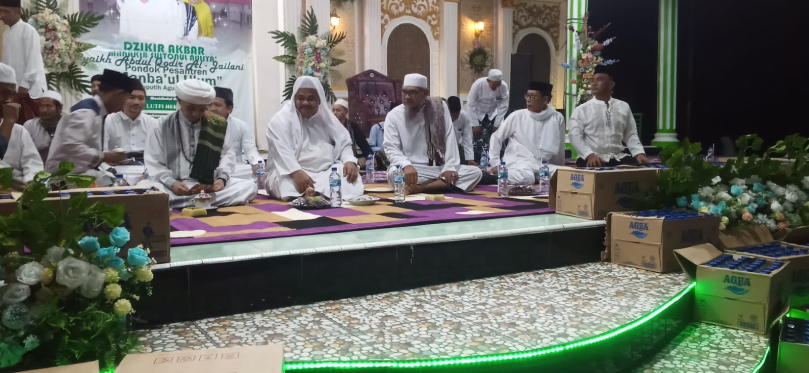 Pengajian Akbar dan manakib dikir Akbar di ponpes  Mambaul ulum di Kampung Gayaun Sakti (Senin, 22 Mei 2023)