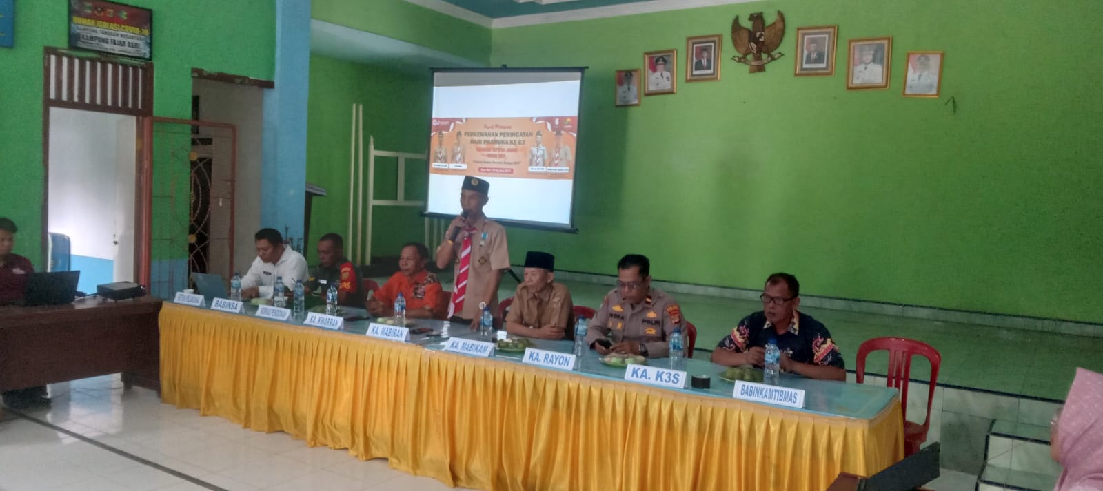 Rapat Pramuka Perkemahan Peringatan Hari Pramuka Ke-63 Kwaran Seputih Agung Tahun 2024 di Balai Kampung Fajar Asri (selasa, 06 Agustus 2024)