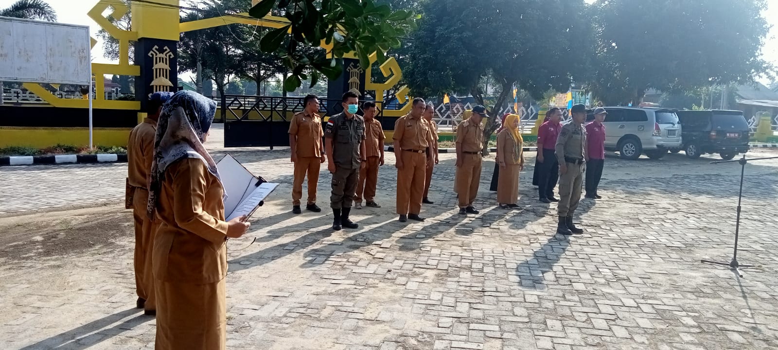 Apel Mingguan (Senin, 25Juli 2022) di Halaman Kantor Kecamatan Seputih Agung