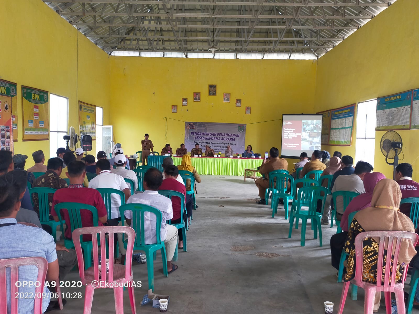 Pendampingan Penanganan Akses Reforma Agraria oleh Kantor Pertanahan Kabupaten Lampung Tengah di Balai Kampung Muji Rahayu (Selasa, 06 September 2022)