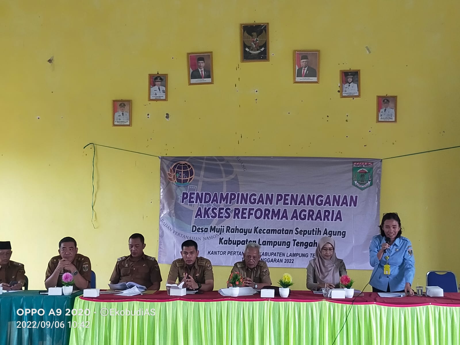 Pendampingan Penanganan Akses Reforma Agraria oleh Kantor Pertanahan Kabupaten Lampung Tengah di Balai Kampung Muji Rahayu (Selasa, 06 September 2022)