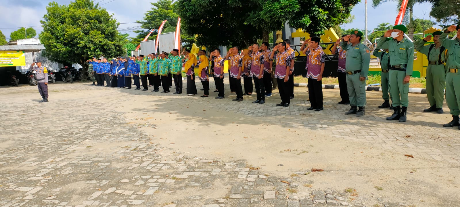 Upacara Peringatan Hari Jadi ke-59 Provinsi Lampung di Halaman Kantor Kecamatan Seputih Agung (Jum'at 17 Maret 2023)