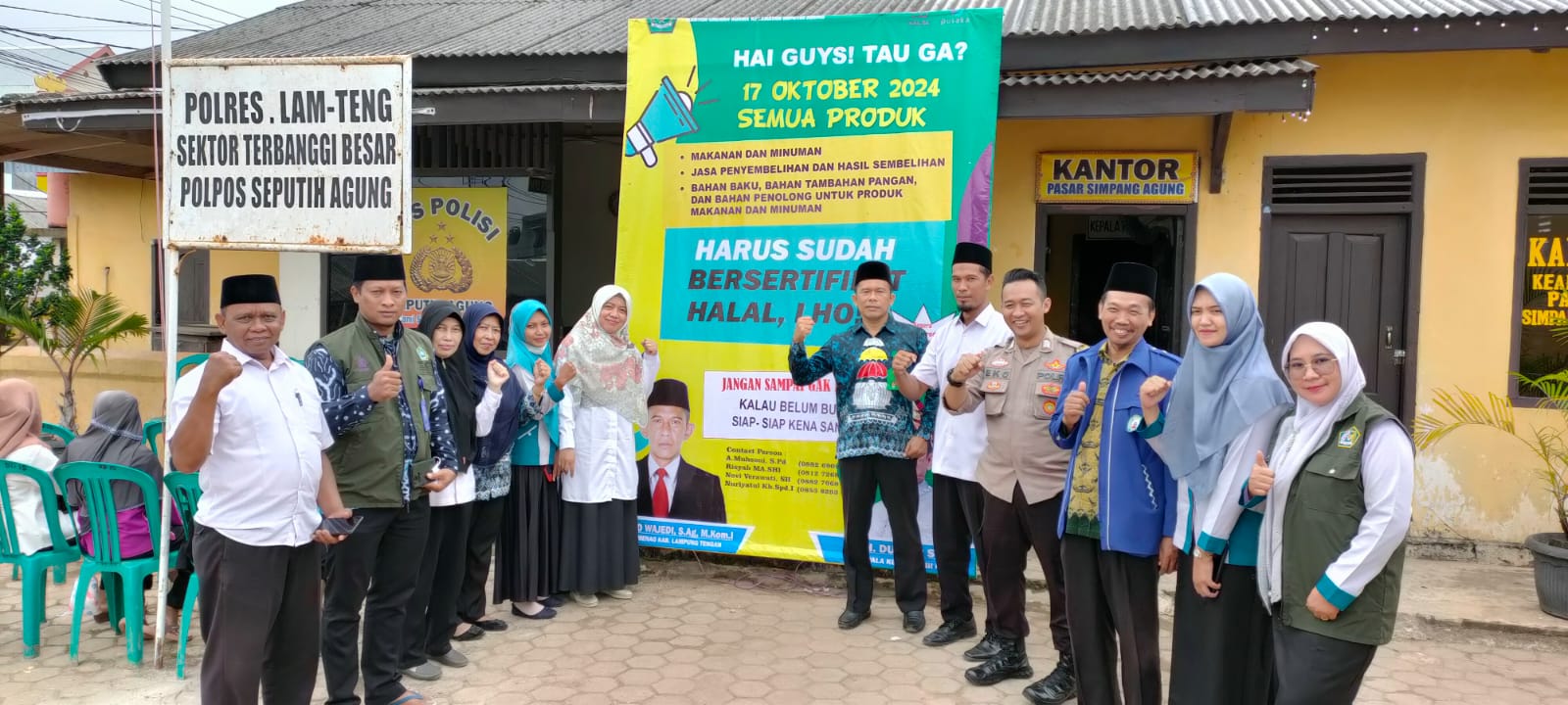 Sosialisasi Produk bersertifikat di Pasar Simpang Agung (Kamis, 16 Maret 2023)