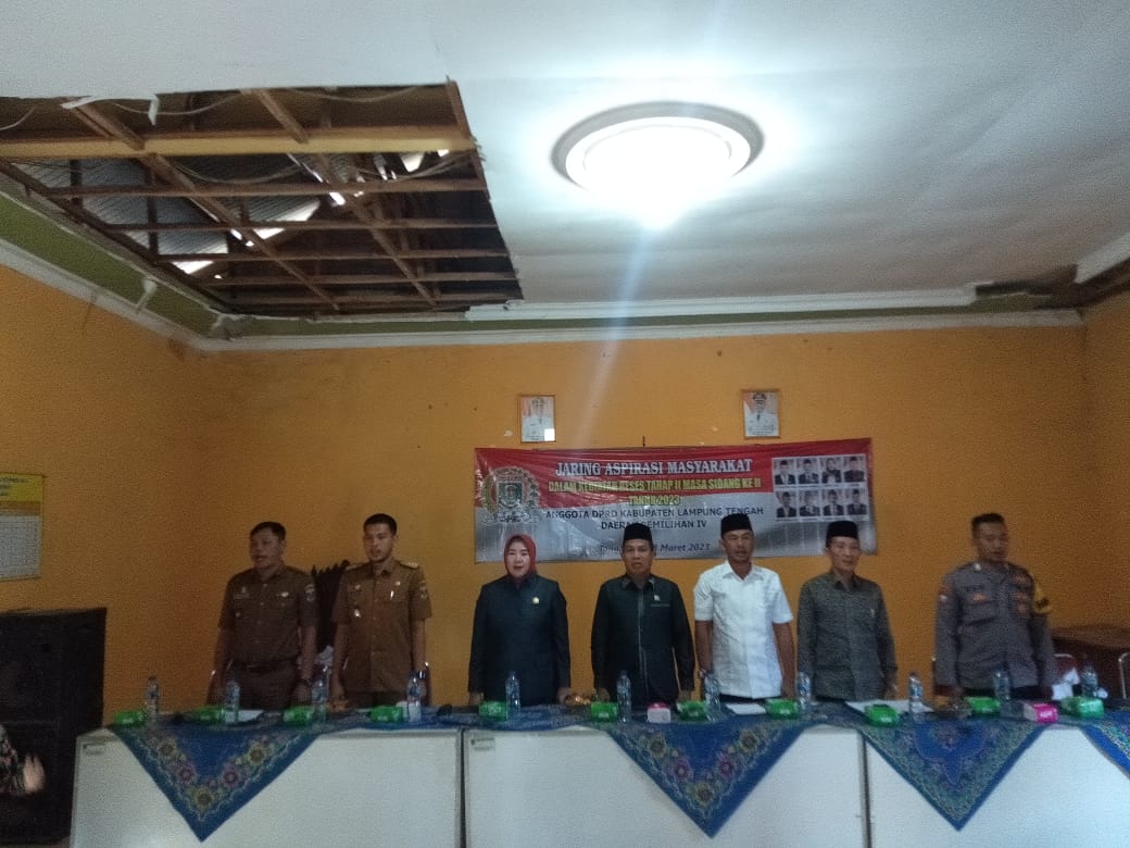 Jaring Aspirasi Masyarakat dalam Kegiatan Reses Tahap II Masa Sidang ke-II Tahun 2023 Anggota DPRD Kabupaten Lampung Tengah Dapil IV di Balai Kampung Sulusuban (Senin, 06 Maret 2023)