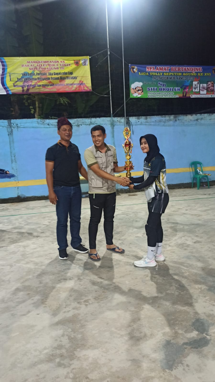 Penutupan Liga Volly di Lapangan Armed Kampung Simpang Agung (Senin, 20 Maret 2023)