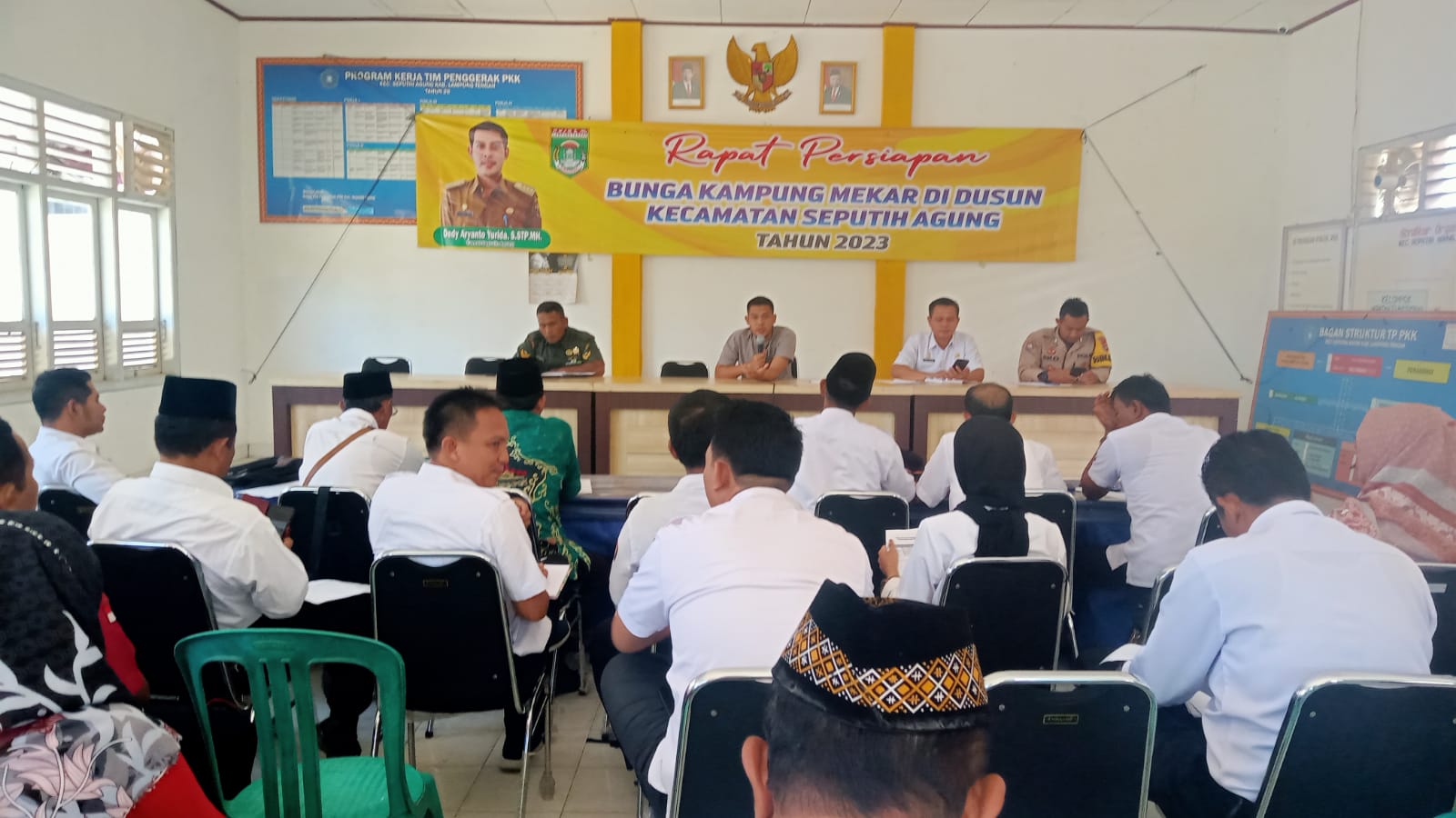 Rapat Persiapan Bunga Kampung Mekar di Dusun Kecamatan Seputih Agung tahun 2023 di Auala Kecamatan Seputih Agung (Rabu, 05 April 2023)