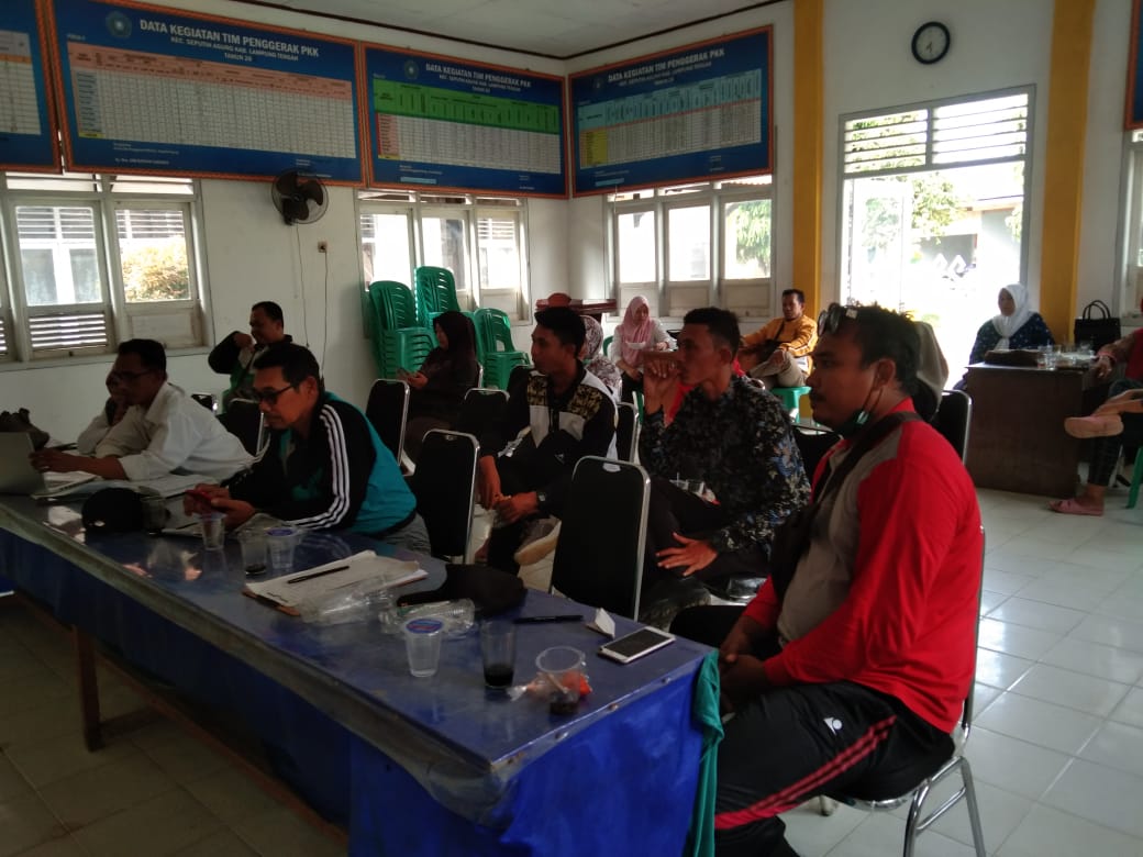 rapat Evaluasi dan Pelaksanaan Kegiatan dalam Rangka HUT RI ke-77 di Aula Kecamatan Seputih Agung