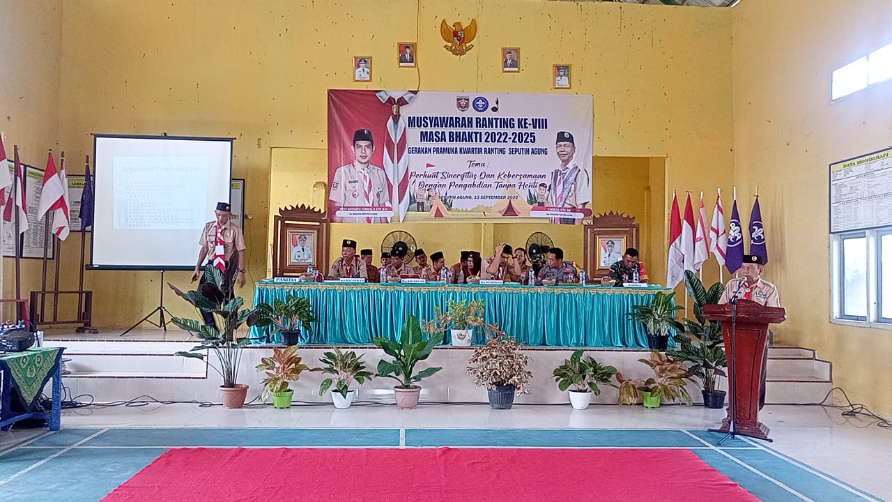 Musyawarah Ranting Ke-VIII Masa Bhakti 2022-2025 Gerakan Pramuka Kwartir Ranting Seputih Agung di Balai Kampung Bumi Kencana (Selasa, 13 September 2022)