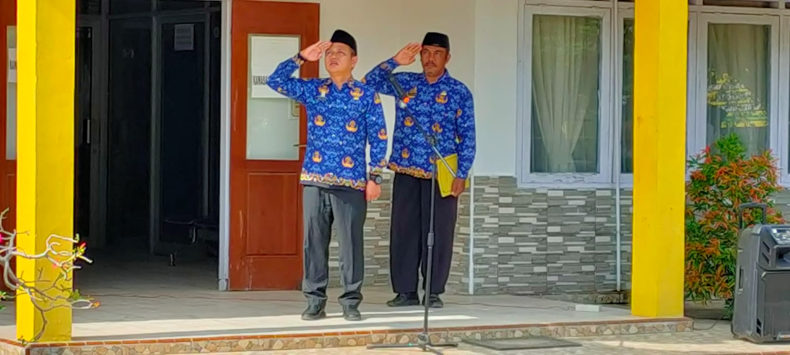 Upacara Peringatan Hari Jadi ke-59 Provinsi Lampung di Halaman Kantor Kecamatan Seputih Agung (Jum'at 17 Maret 2023)