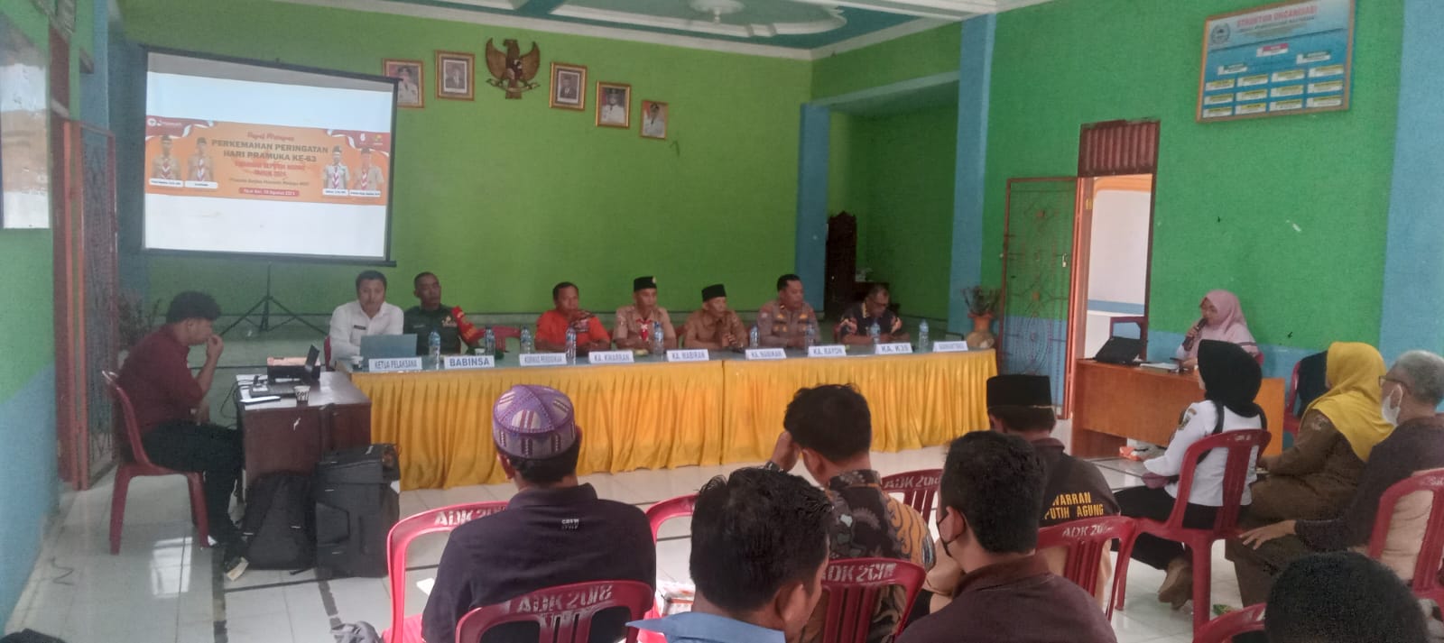 Rapat Pramuka Perkemahan Peringatan Hari Pramuka Ke-63 Kwaran Seputih Agung Tahun 2024 di Balai Kampung Fajar Asri (selasa, 06 Agustus 2024)