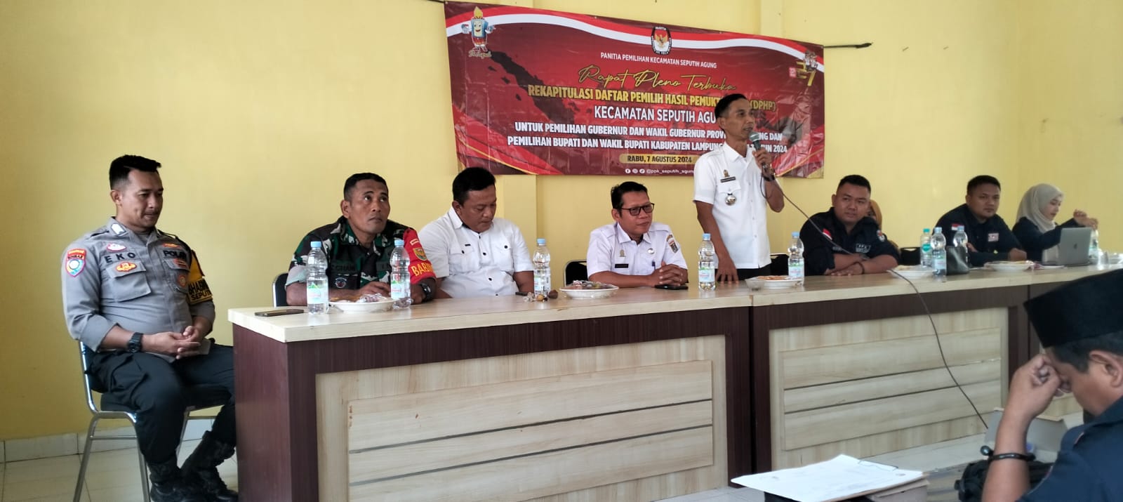 Rekapitulasi Daftar Pemilih Hasil Pemuktahiran (DPHP) Kecamatan Seputih Agung di Aula Kecamatan Seputih Agung (Rabu, 07 Agustus 2024)