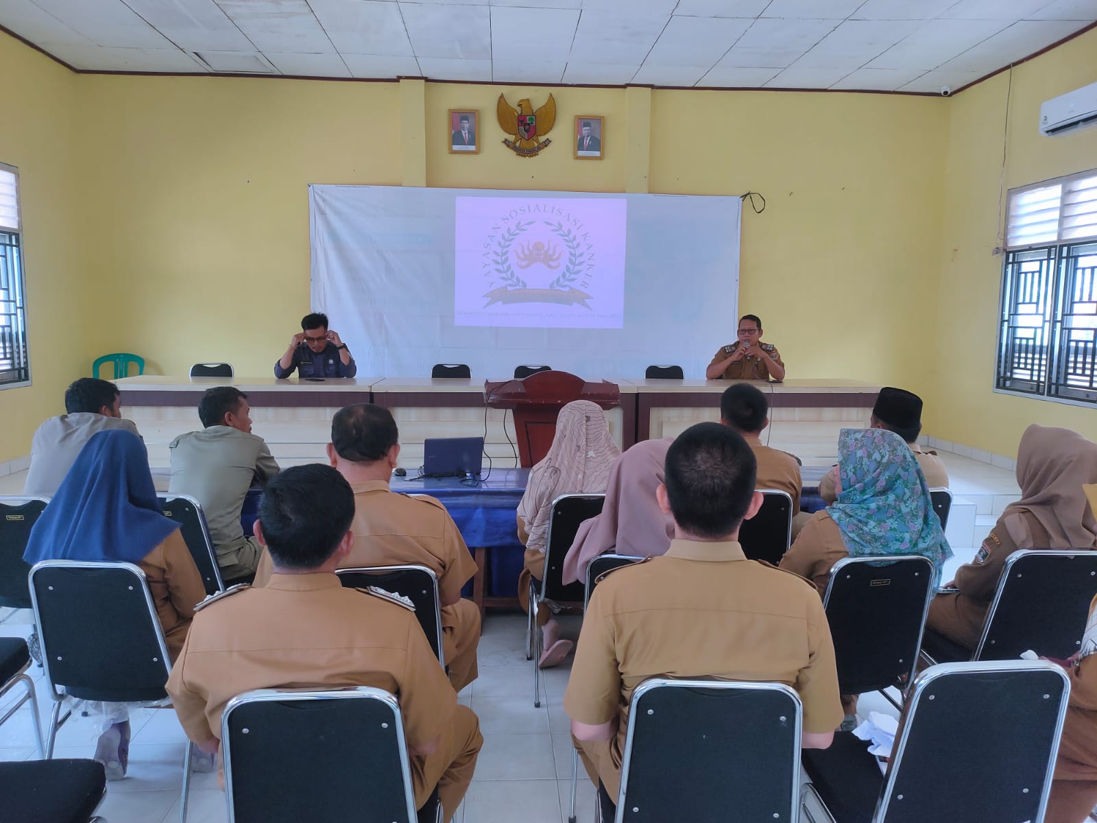 Sosialisasi Penyakit Kanker dari dinas Kesehatan di Aula Kecamatan Seputih Agung (Senin, 05 Agustus 2024)