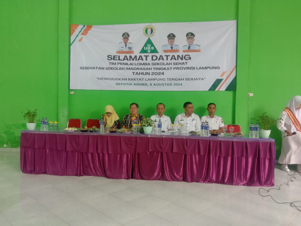 Penilain Lomba Sekolah Sehat Kesehatan Sekolah Madrasah Tingkat Provinsi Lampung Tahun 2024 di SMPN 1 Seputih Agung (Kamis, 09 Agustus 2024)