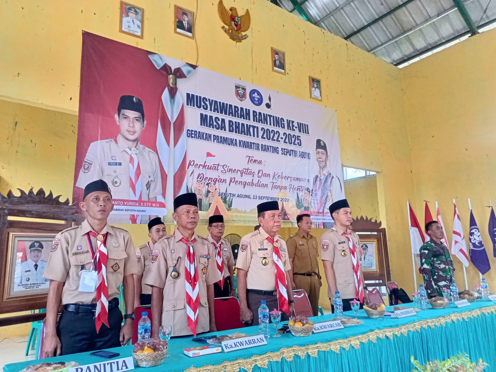 Musyawarah Ranting Ke-VIII Masa Bhakti 2022-2025 Gerakan Pramuka Kwartir Ranting Seputih Agung di Balai Kampung Bumi Kencana (Selasa, 13 September 2022)