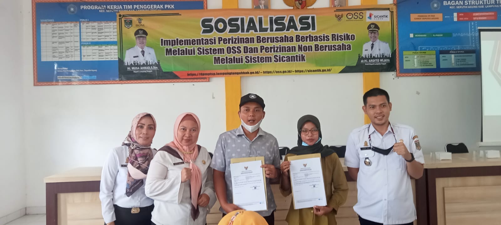 Sosialisasi Implementasi Perizinan Berusaha Berbasis Resiko melalui Sistem OSS dan Perizinan Non Berusaha Melalui Sistem Sicantik