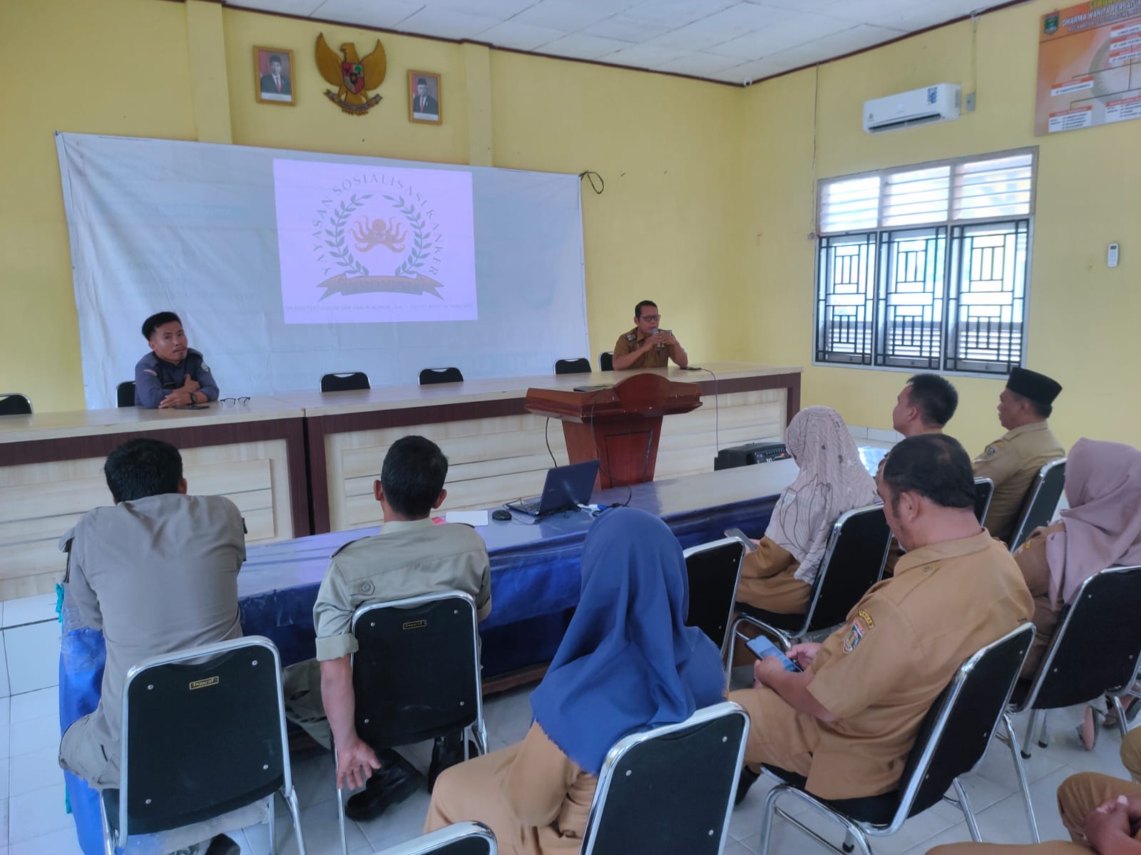 Sosialisasi Penyakit Kanker dari dinas Kesehatan di Aula Kecamatan Seputih Agung (Senin, 05 Agustus 2024)