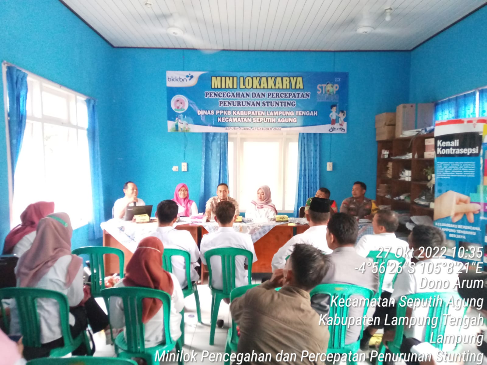 Sosialisasi Mini Lokarya Pencegahan dan Percepatan Penurunan Stunting oleh Dinas PPKB Kabuapaten Lampung Tengah di Aula Kantor PLKB Seputih Agung (Kamis, 27 Oktober 2022)